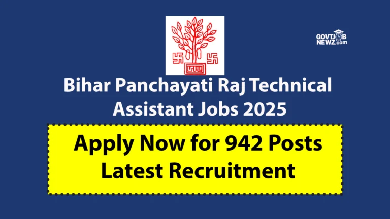 Bihar Panchayati Raj Technical Assistant Jobs 2025
