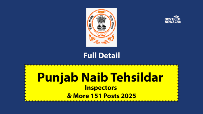 Punjab Naib Tehsildar Inspectors & More Posts 2025