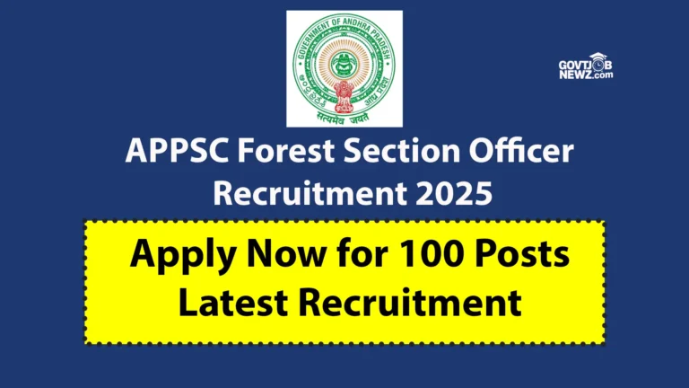 APPSC Forest Section Officer Recruitment 2025