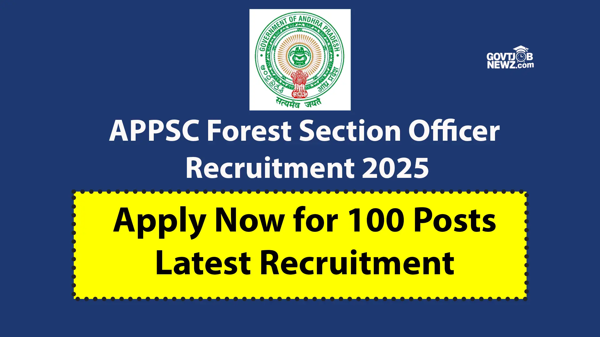 APPSC Forest Section Officer Recruitment 2025