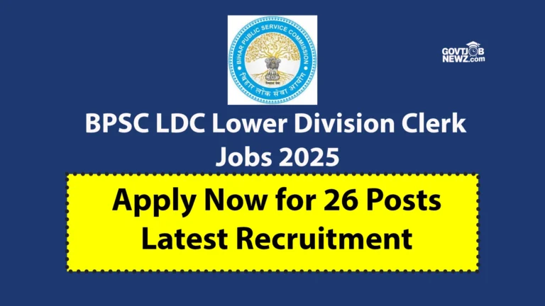 BPSC LDC Lower Division Clerk Jobs 2025