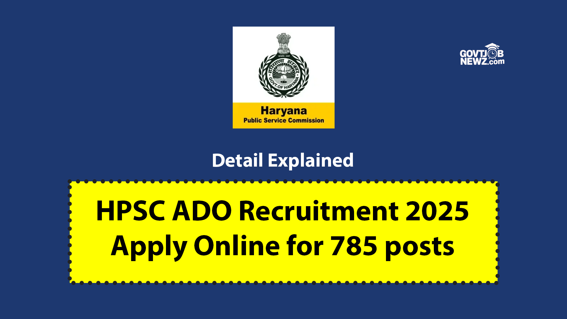 HPSC Agricultural Development Officer Recruitment 2025