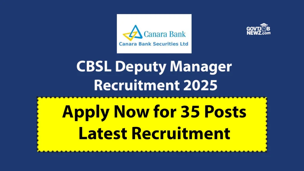 CBSL Deputy Manager Recruitment 2025
