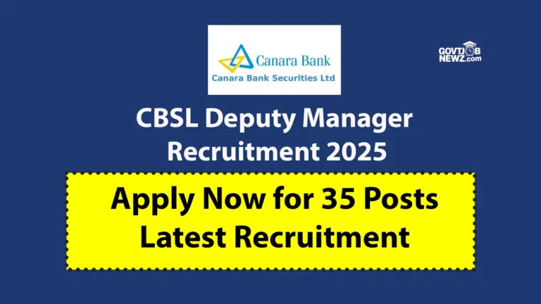 CBSL Deputy Manager Recruitment 2025