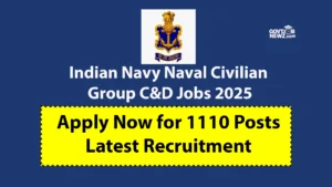 Indian Navy Naval Civilian Jobs 2025 Apply Online for 1110 Posts