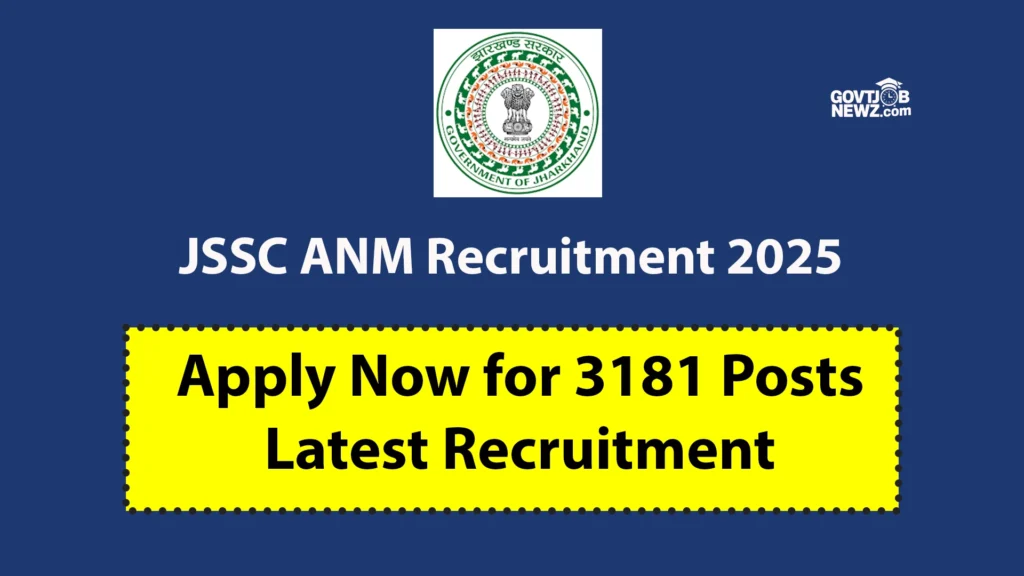 JSSC ANM Recruitment 2025