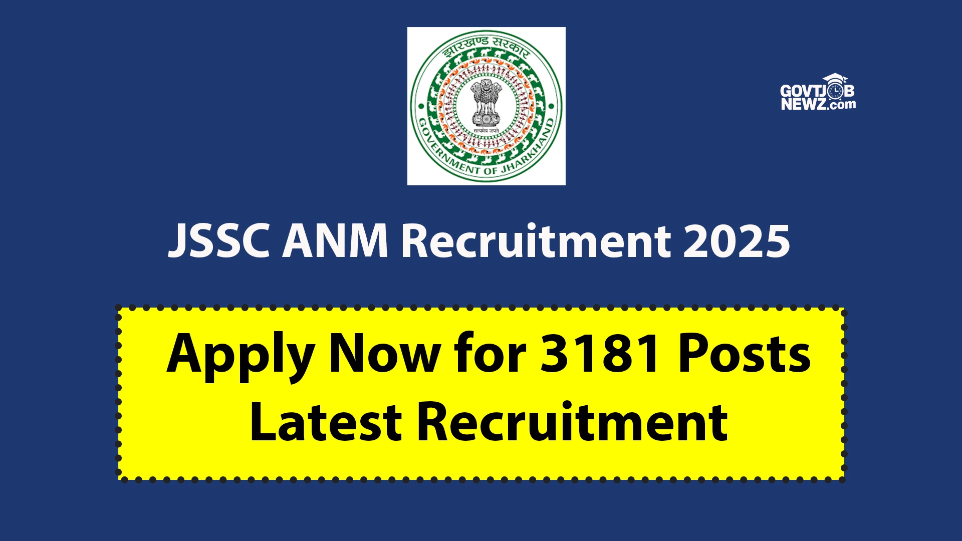 JSSC ANM Recruitment 2025