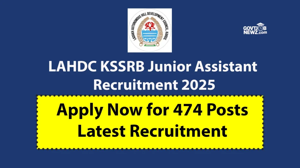 LAHDC KSSRB Recruitment 2025