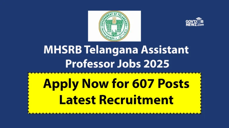 MHSRB Telangana Assistant Professor Jobs 2025