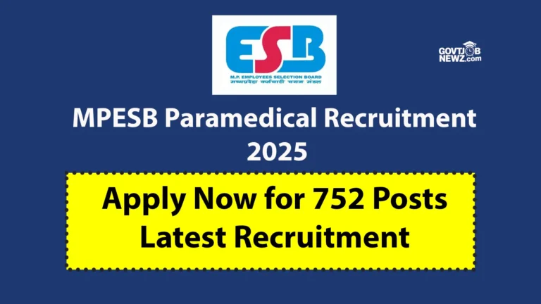 MPESB Paramedical Recruitment 2025