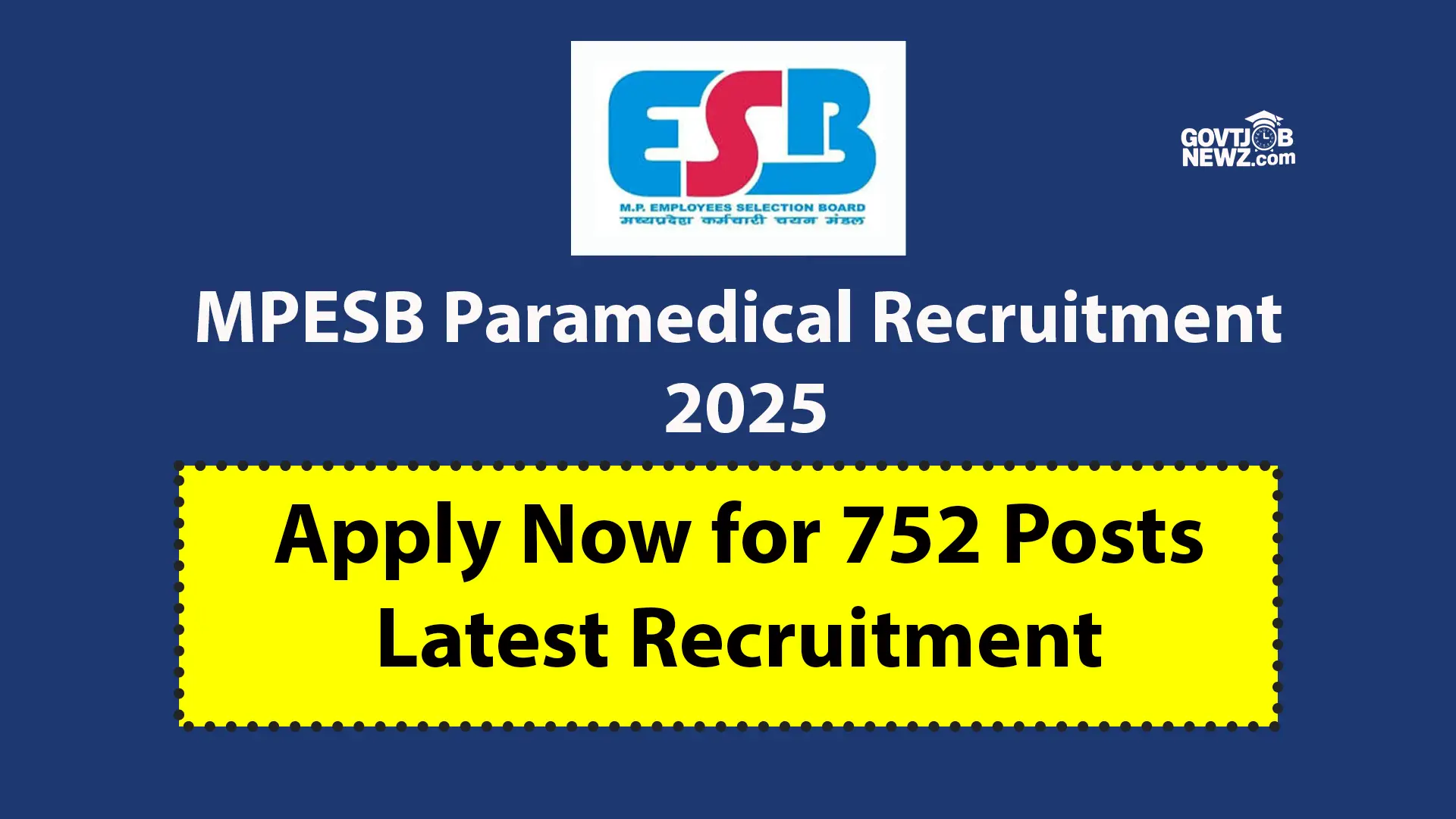 MPESB Paramedical Recruitment 2025