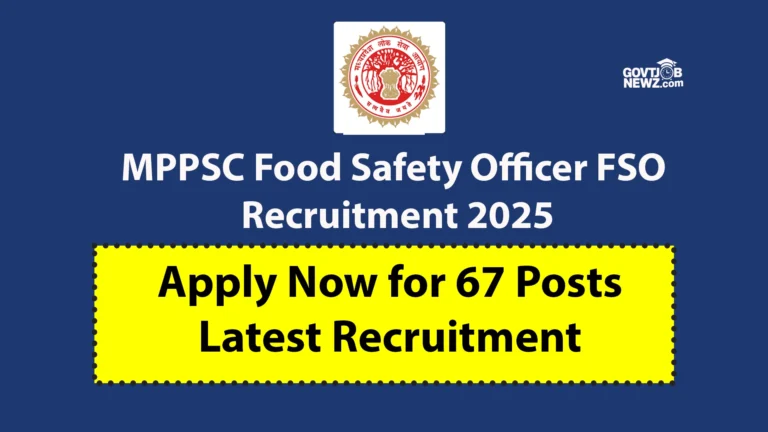 MPPSC Food Safety Officer Recruitment 2025