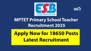 MPTET Primary School Teacher Recruitment 2025