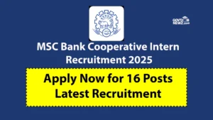 MSC Bank Cooperative Intern Recruitment 2025