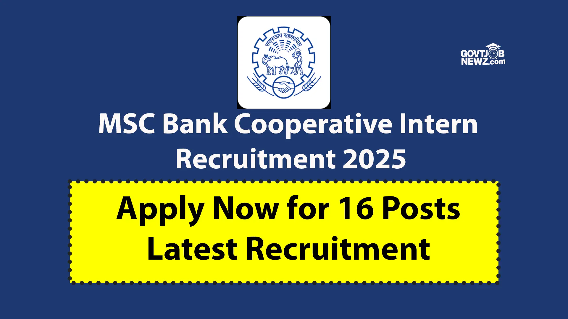 MSC Bank Cooperative Intern Recruitment 2025