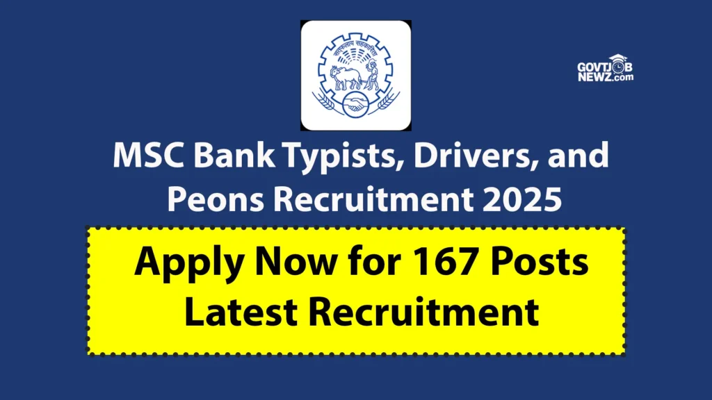 MSC Bank Recruitment 2025