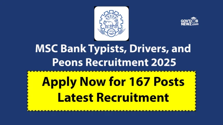 MSC Bank Recruitment 2025