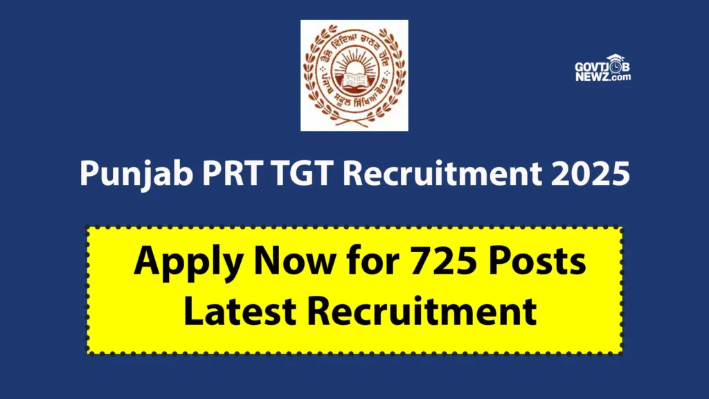 Punjab PRT TGT Recruitment 2025