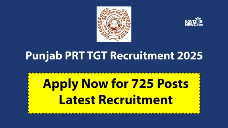Punjab PRT TGT Recruitment 2025
