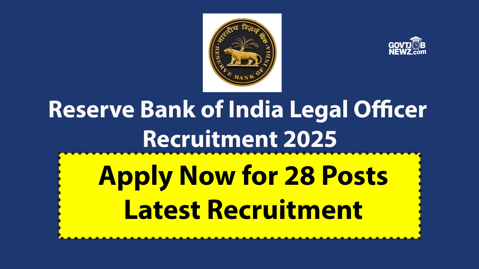 RBI Legal Officer Recruitment 2025
