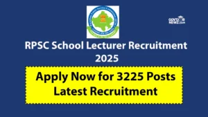 RPSC School Lecturer Recruitment 2025