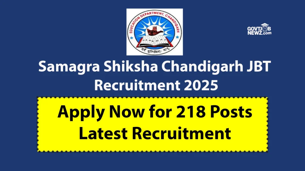 Samagra Shiksha Chandigarh Recruitment 2025
