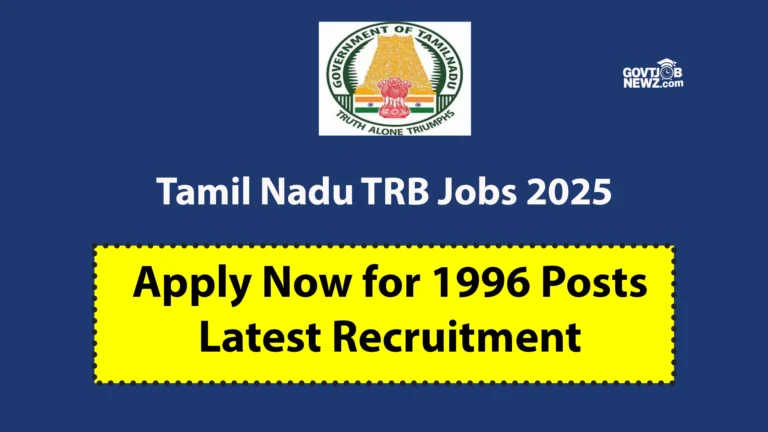 Tamil Nadu TRB Jobs 2025