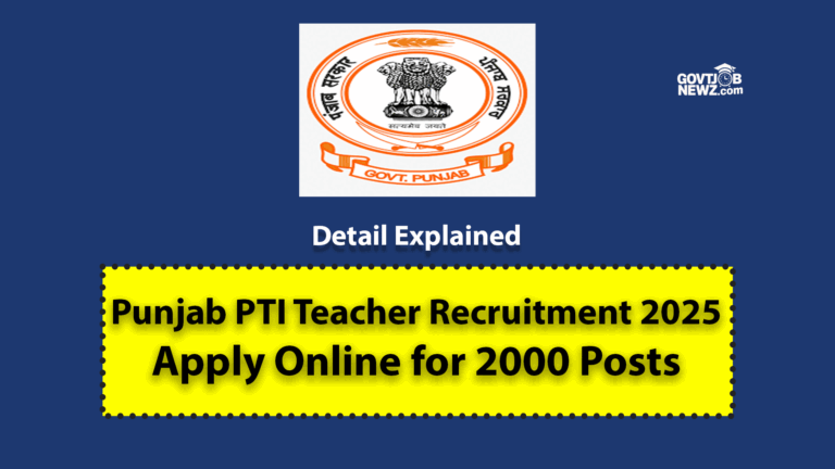 Punjab PT Teacher Recruitment 2025