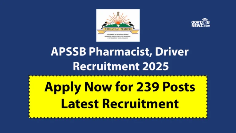 APSSB Pharmacist Recruitment 2025