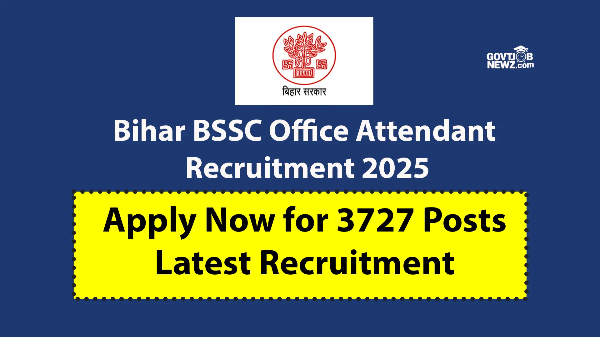BSSC Office Attendant Recruitment 2025