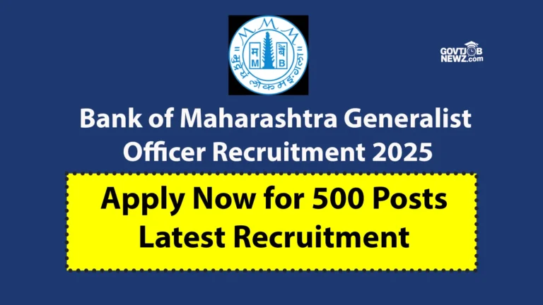 Bank of Maharashtra Recruitment 2025