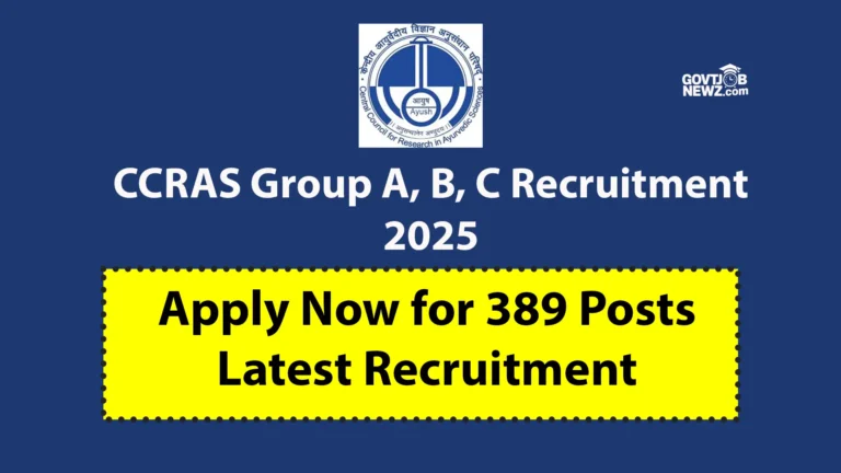 CCRAS Recruitment 2025