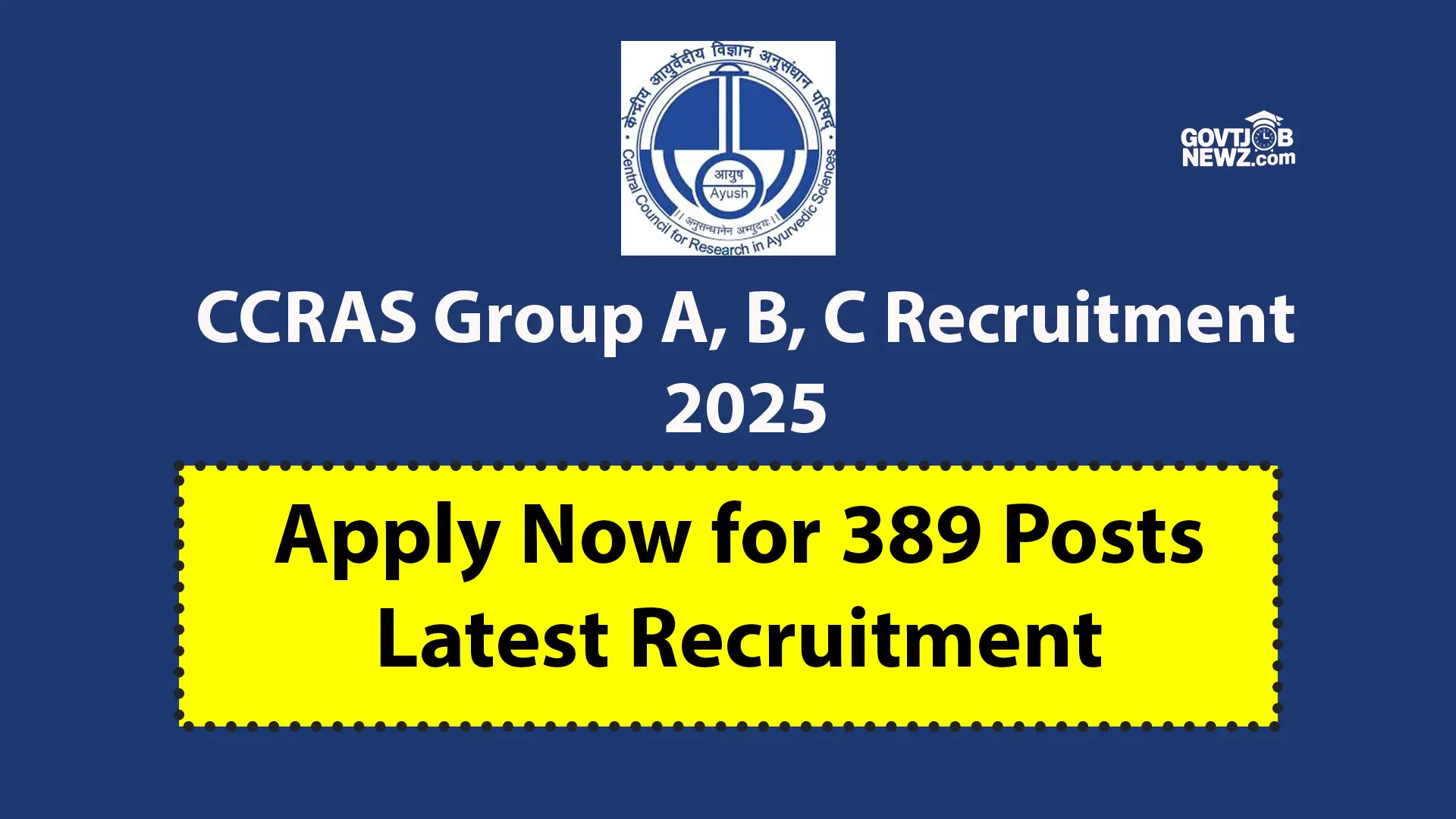 CCRAS Recruitment 2025
