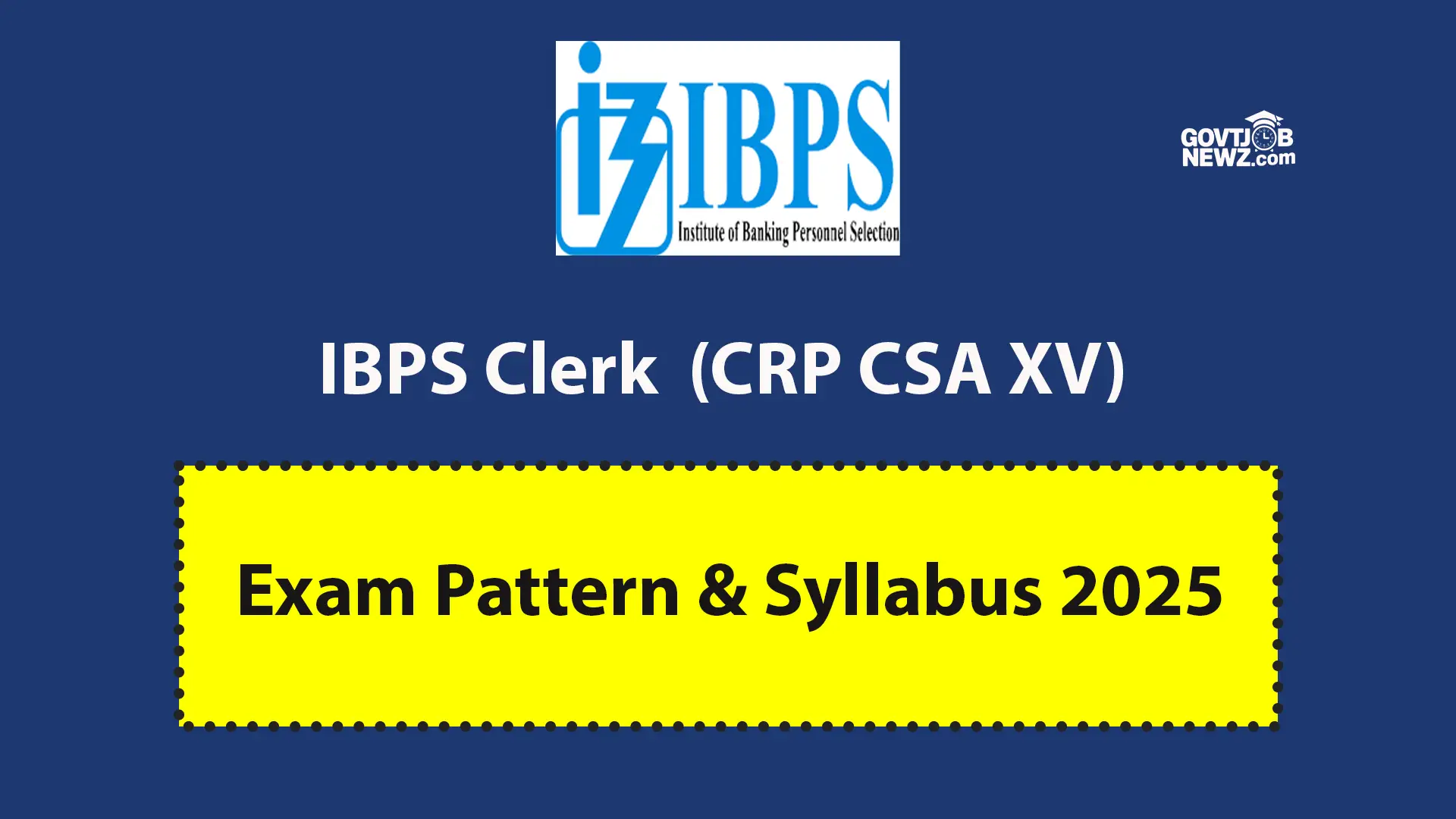 Ibps clerk syllabus