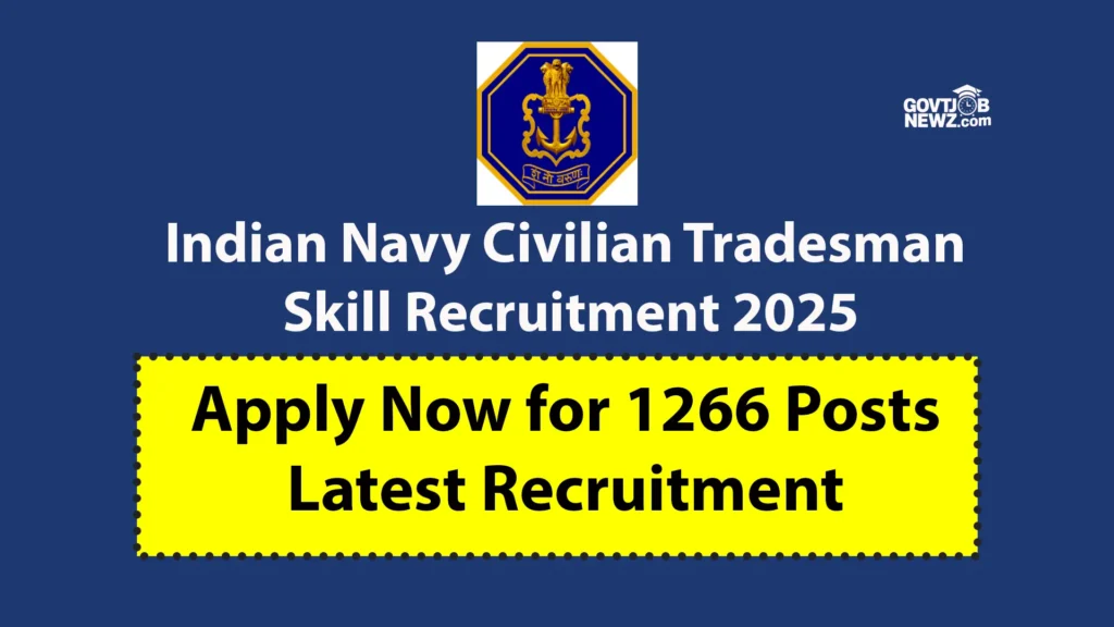 Indian Navy Skilled Tradesman Recruitment 2025