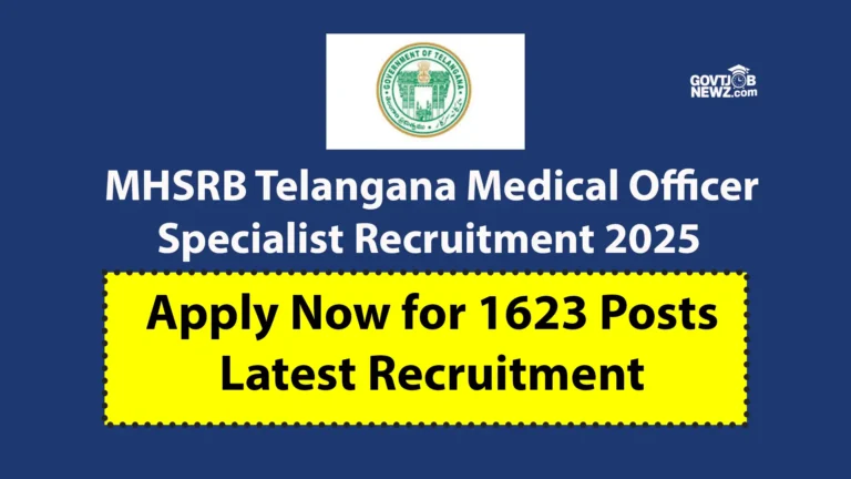 MHSRB Telangana Medical Officer 2025