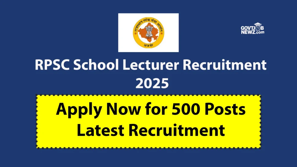 RPSC Lecturer Recruitment 2025