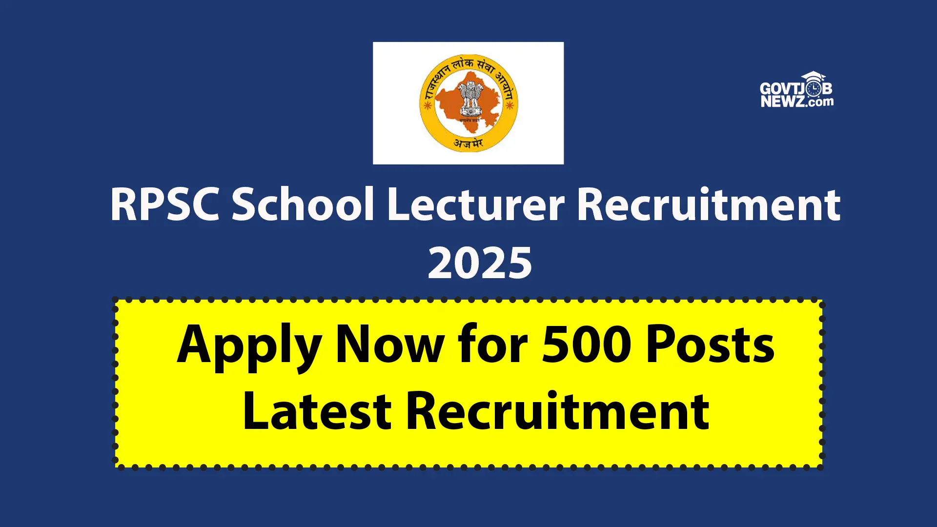 RPSC Lecturer Recruitment 2025