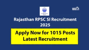 RPSC SI Recruitment 2025