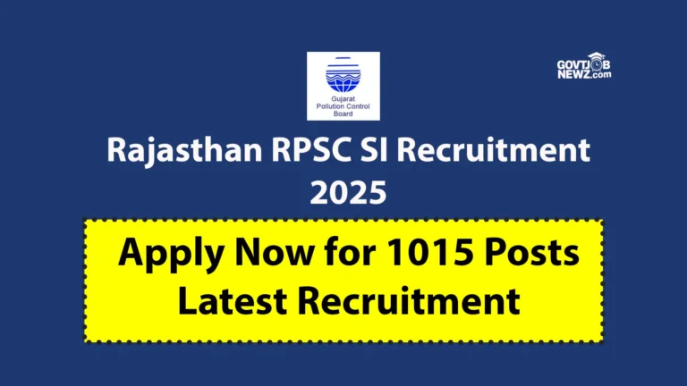 RPSC SI Recruitment 2025