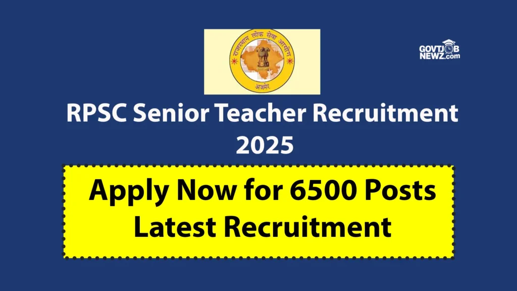 RPSC Teacher Recruitment 2025