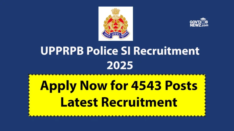 UP Police SI Recruitment 2025