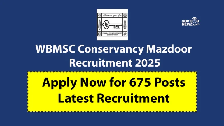 WBMSC Recruitment 2025