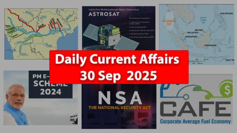 Daily Current Affairs – 30 September