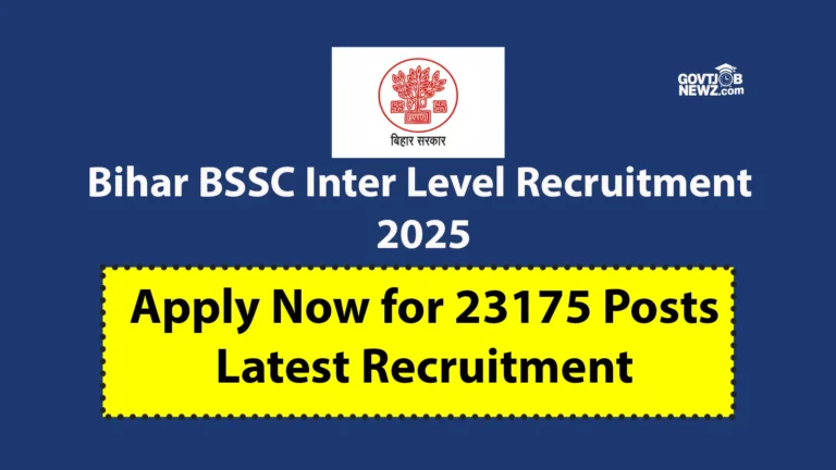 BSSC Inter Level Recruitment 2025