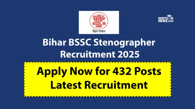 BSSC Stenographer Recruitment 2025