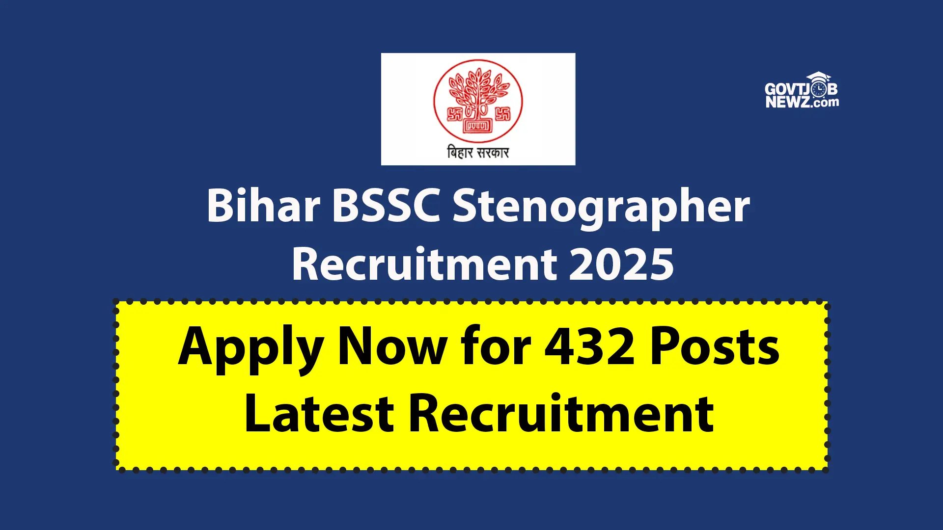 BSSC Stenographer Recruitment 2025
