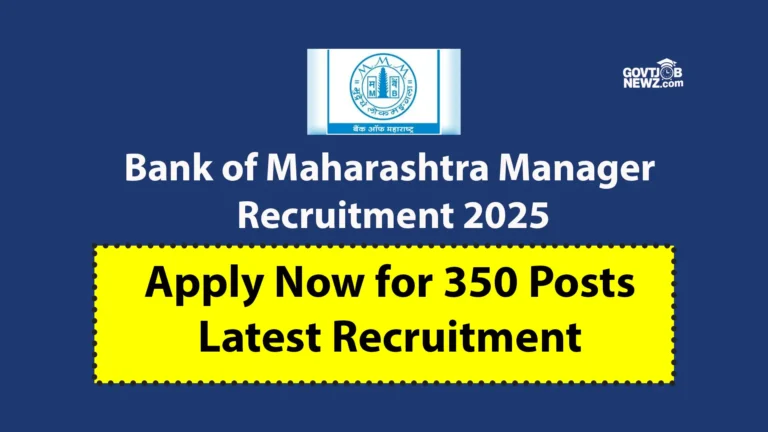 Bank of Maharashtra Manager Recruitment 2025