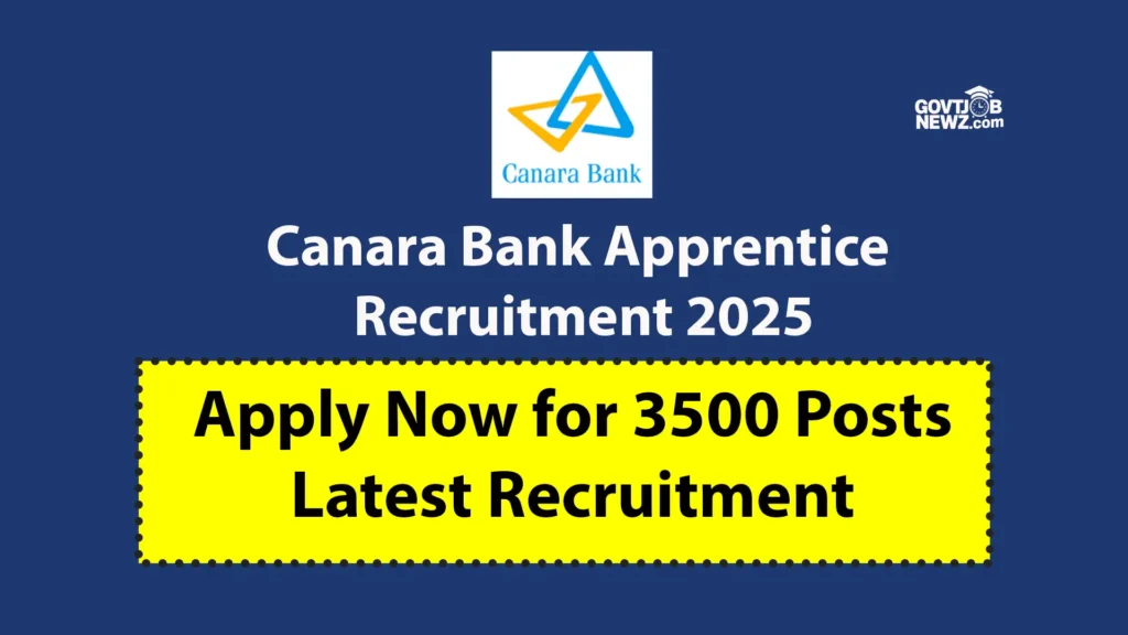 Canara Bank Apprentice Recruitment 2025