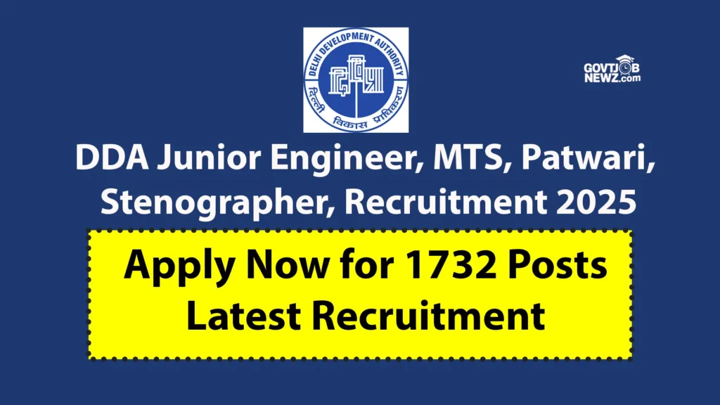 DDA Junior Engineer Recruitment 2025 